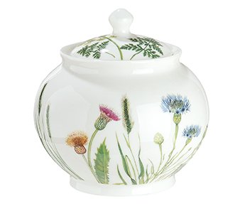 GILDE Zuckerdose Wilde Blumewiese Wild Flower Shabby Landhaus Porzellan