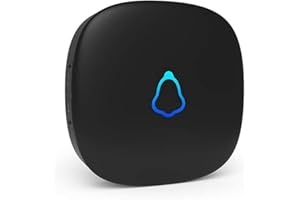 SECRUI Wireless Doorbell Receiver, Plug in doorbell Receiver Spare Accessories Replacement only for SECRUI Doorbell Kit Operated at 1,000ft Range with 5 Level Volume, 52 Chimes - Black