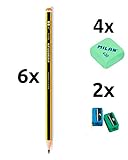 2 sacapunta STAEDTLER 6 LAPICES 2HB CON 4 GOMAS 430 Y 2 SACAPUNTAS