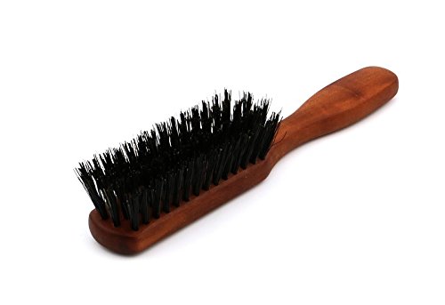 Beard brush wild boar bristles 4 rows with handle
