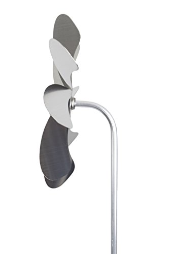 A1002 – steel4you Windrad Windmühle Speedy20 aus Edelstahl (20cm Rotor-Durchmesser), kugelgelagert, Edelstahl Dekoration Garten – made in Germany - 2