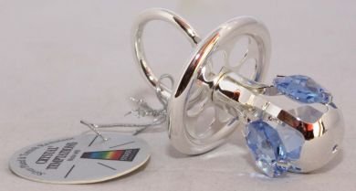 Blue Crystal Dummy - Silver Plated
