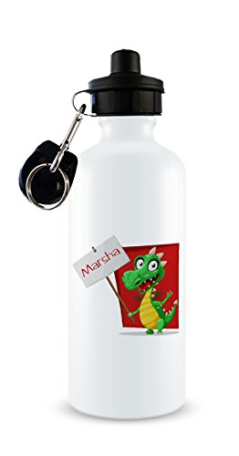 Charo Gifts Personalised Dragon Name Tag themed 500 ml Water Bottle Gift Charo Gifts Personalised Dragon Name Tag themed 500 ml Water Bottle Gift