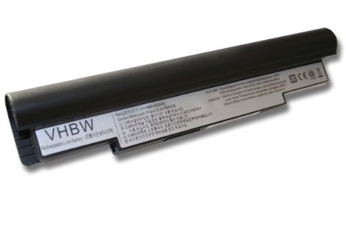 vhbw Li-Ion Akku 4400mAh (11.1V) schwarz für Notebook Laptop Samsung N110, N120, N130, N140, N510, NC10, NC20 wie AA-PB6NC6W, AA-PB8NC6B, AA-PB8NC6M.