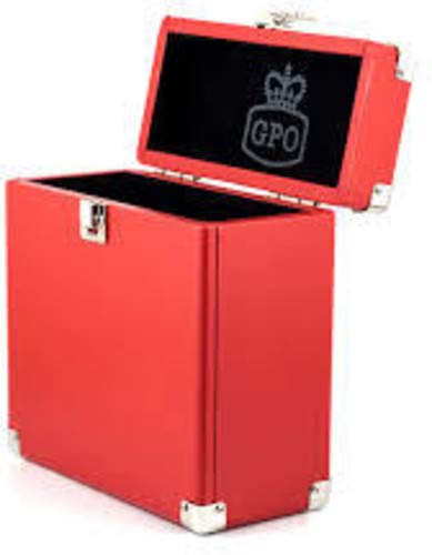 GPO Portable Carry Case for LP Records and 12-Inch Vinyl - Red, [Importado de Reino Unido]