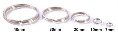 van den Heuvel Schlüsselring 30 mm Stahl gehärtet vernickelt (100 Stück) leicht aufbiegbar - 2