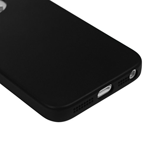 Funda iPhone SE iPhone 5S Carcasa Silicona Gel Mate Vidrio Templado Protector de Pantalla - Mavis s Diary Case Ultra Delgado TPU Goma Flexible Cover para iPhone 5 5S SE - negro reviews Funda iPhone SE iPhone 5S Carcasa Silicona Gel Mate Vidrio Templado Protector de Pantalla - Mavis s Diary Case Ultra Delgado TPU Goma Flexible Cover para iPhone 5 5S SE - negro