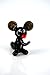 Produktbild Maus mini Schwarz - Schwarze Maus mit Roter Nase - Miniatur Glasfigur - Glastier Deko