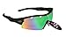 Produktbild Rayzor Professionelle Leichte UV400 Schwarz Sports Wrap Radfahren Sonnenbrille, Mit einer 1 Stück Entlüfteter Blau Grün Iridium Widergespiegeltes Objektiv.
