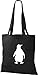 Produktbild ShirtInStyle Stoffbeutel Pinguin Baumwolltasche Beutel, diverse Farbe black
