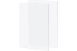 MVQPER 2 Pack Clear Plexiglass 42 x 29 cm Plastic Acrylic Sheet 2mm Thick, Clear Acrylic Sheet A3 Transparent Plastic Sheet Plexiglass Panels for Househld Decoration, Display, Picture Frame, Painting