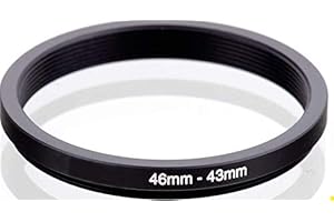 DESCONOCIDO Step Down 46-43 mm anillo adaptador 46 mm 43 mm adaptador anillo 46 mm 43 mm 46-43 46 43 mm lente lente compatible con Nikon Canon Fujifilm Leica Sony Olympus Panasonic Sigma Tamron Tamron Tokina