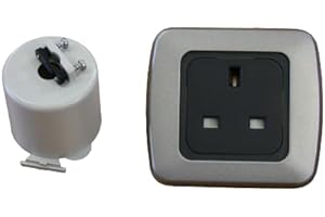 GENERIC Clearcut - Flatline Silver Single Surround - Support Frame - 240v Socket - Campervan and Motorhome