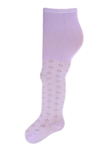 Baby Girls Patterned Tactel Tights - 1 Pair (6-12 Months, Lilac)