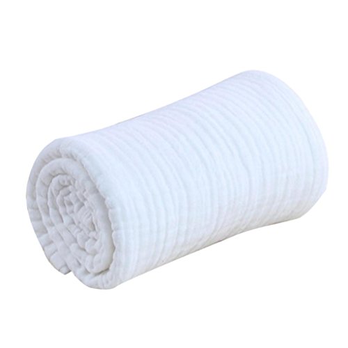 Preisvergleich Produktbild Baumwollgaze Kinder Kapuzenhandtuch Baby Babydecken Quilt Swaddle Wrap Pflege Badetuch Weiß - Weiß, one size