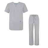 uniformes para fisioterapeutas mexico Pantalones: Pantalones fibra de teñido para que coincida con cordón cintura Scrub, entrepierna 31 pulgadas