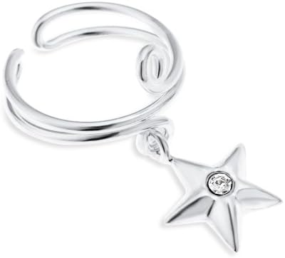 Izmit Sterling Silver Ear Cuff with Bow Feature Non Pierced Earring