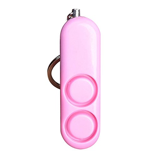 Preisvergleich Produktbild Persönliche Selbstverteidigung Sicherheitsalarm Schlüsselbund Sicherheit Selbstverteidigung Panik Vergewaltigung Alarm mit LED Taschenlampe Tasche (Pink)