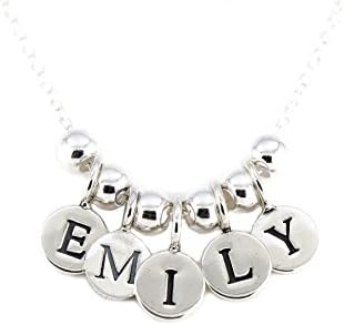 Personalised Sterling Silver Initial Necklace, any word or any name