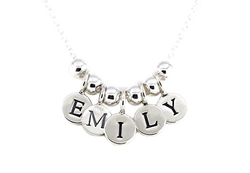 Personalised Sterling Silver Initial Necklace, any word or any name
