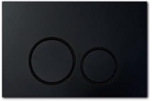 BADUNDU StarBlueDisc Betätigungsplatte für Geberit Delta UP100 und Sigma UP320 Vorwandelemente (Matt Schwarz/Matt Schwarz)