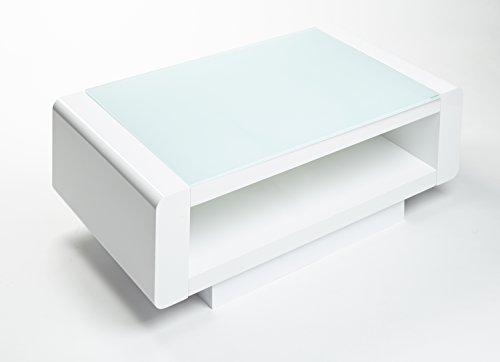 MIAMI MODERN RECTANGLE CONTEMPORARY DESIGNER COFFEE TABLE (WHITE)