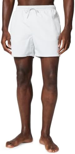 Calvin Klein Uomo Pantaloncino da Bagno Medium Drawstring con Coulisse, Grigio (Silver Haze), XS
