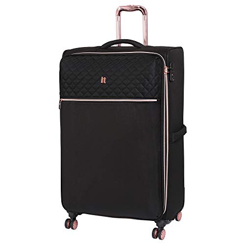 it luggage Divinity 8 Wheel Lightweight Semi Expander Suitcase Large with TSA Lock Valise, 80 cm, 125 liters, Noir (Black)