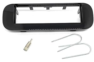 Sound-way - Kit Montage façade autoradio 1 DIN pour Fiat Panda Depuis 2012 Noir Cadre de Radio Noir Brillant - 572443C