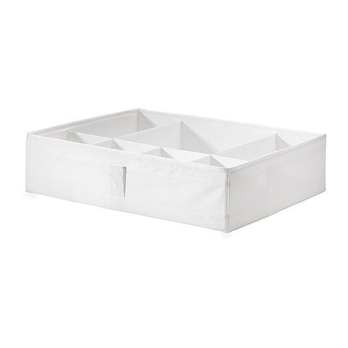 IKEA SKUBB Box with compartments, chest of drawers or wardrobe storage organization units for PAX , white