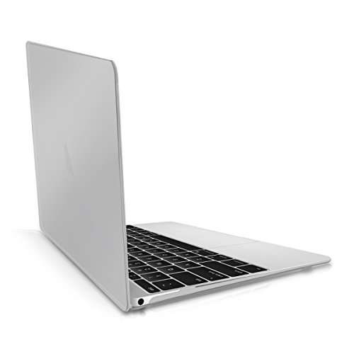 kwmobile Hardcase Laptop Hülle für Apple MacBook 12" - Matt Transparent dünne gummierte Schutzhülle Cover Case Tasche
