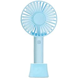 Meloive Mini Ventilateur Portable, Petit, Léger, Ventilation Puissante, Ventilateur Personnel à Pile ou Rechargeable USB pour Voyage, Camping, Bureau, Maison, Extérieur. Rafraichit Votre été.