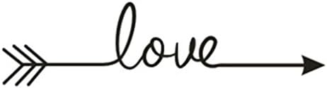 ZJENE Love Arrow Decal Living Room Bedroom Vinyl Carving Wall Decal Sticker (58*14CM, Black)