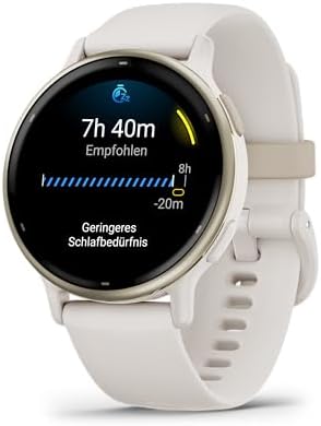 Garmin vívoactive 5, Smartwatch AMOLED 1,2", Cassa 42mm, Musica, Pay, +30 Sport, GPS, Cardio, Coach Sonno, Benefici Workout, Autonomia 11 giorni (Ivory & Cream Gold) (Ricondizionato)