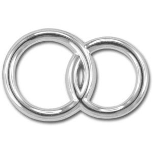 BUDILA® 50 Streuteile Eheringe silber Hochzeit Tischdekoration ca. 16x25mm gross