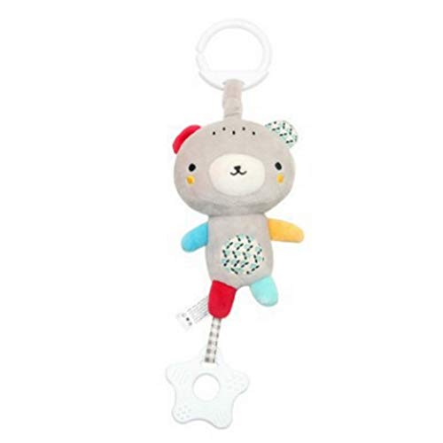 Preisvergleich Produktbild NiceBird Kinderwagen-Audio-Spielzeug, Cartoon-Form, mit Haken zum Aufhängen, Plüschspielzeug, Spielzeug, Spielzeug, Spielzeug, Spielzeug, Spielzeug, Handy, Grau Bär