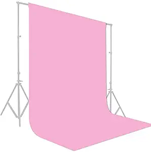 Boltove 8x14 Ft. Pink Screen Backdrop Background Curtain Rod Pocket for Photography, Photoshoot, Product Photography,, Live Streaming, Zoom Meetings, VFX Editing, YouTube Video, FB Short Video, Instagram Reels