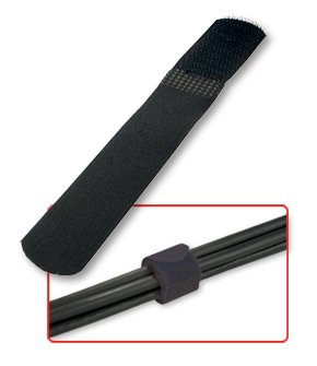 LINDY 40767 - Kabelmanager - Klett - Kabelbinder, 10 Stück, schwarz