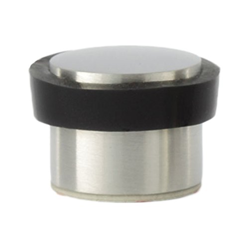 EVI herrajes i-163 – Door Stop, selbstklebend, Finish matt Inox (Edelstahl) schwarz Gummi