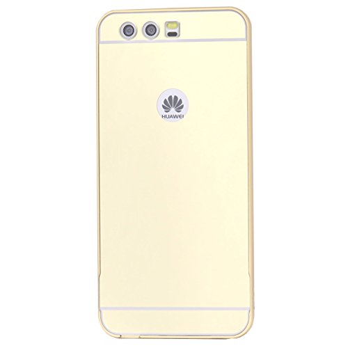 Funda Espejo Aluminio Metal Carcasa para Huawei P10 Color Oro