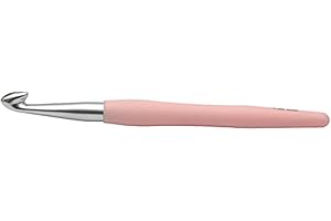 KnitPro 30917, Uncinetto in Alluminio con Impugnatura Morbida Waves, 9 mm, Rosa (Iris)