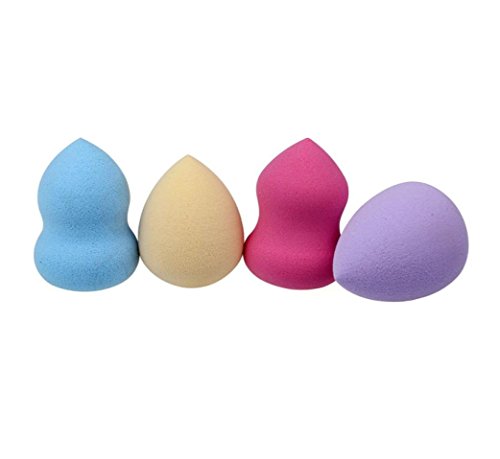 DDLBiz 4pcs New Arrivisl Pro Beauty Flawless Makeup Blender Foundation Puff Multi Shape Sponges with The Bottle Gourd Shape and Water Shape (Color 1)