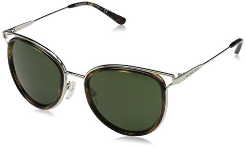 Michael Kors Havana 120071 52 Occhiali da Sole, Argento (Silver Tone/Dark Tortoise/Green Solid), Donna