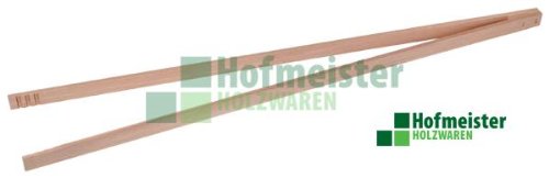 Hofmeister Holzwaren, Abfall Müll Zange, Riesen Grillzange, geleimt und beidseitig geklammert aus Buchenholz, unbehandelt, L800xB105xH23 mm, 29101
