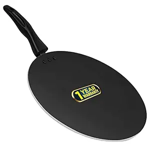 HOMEST 3 Layer Durable Aluminium Non Stick Interior, Dosa/Roti/Chapati/Pathiri Big Tawa (250 mm), Black