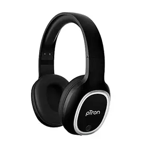 pTron Studio Over Ear Bluetooth 5.0 Wireless Headphones with Mic, Hi-Fi Sound with Deep Bass, 12Hrs Playback, Ergonomic & Lightweight Wireless Headset, Soft Cushions Earpads, Aux Port - (Black)