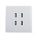 Imported White 3.1A 4 USB Ports Wall Socket Charger Electrical Panel Power Outlet RS.465.00