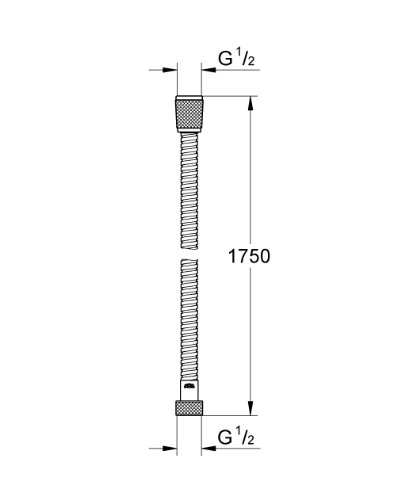 GROHE Vitalio Brauseschlauch Metall 1750 mm 27503000 - 2
