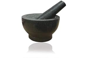 DRULINE Ø 15 cm XL Granitmörser Mörser Stößel Gewürzmörser Gewürzmühle Granit Naturstein