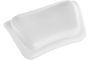 Koelaa Cuscino da Bagno, Impermeabile, con Ventose Antiscivolo, Cuscino Vasca Impermeabile, Ergonomico, per Vasca da Bagno, Spa-Bianco
